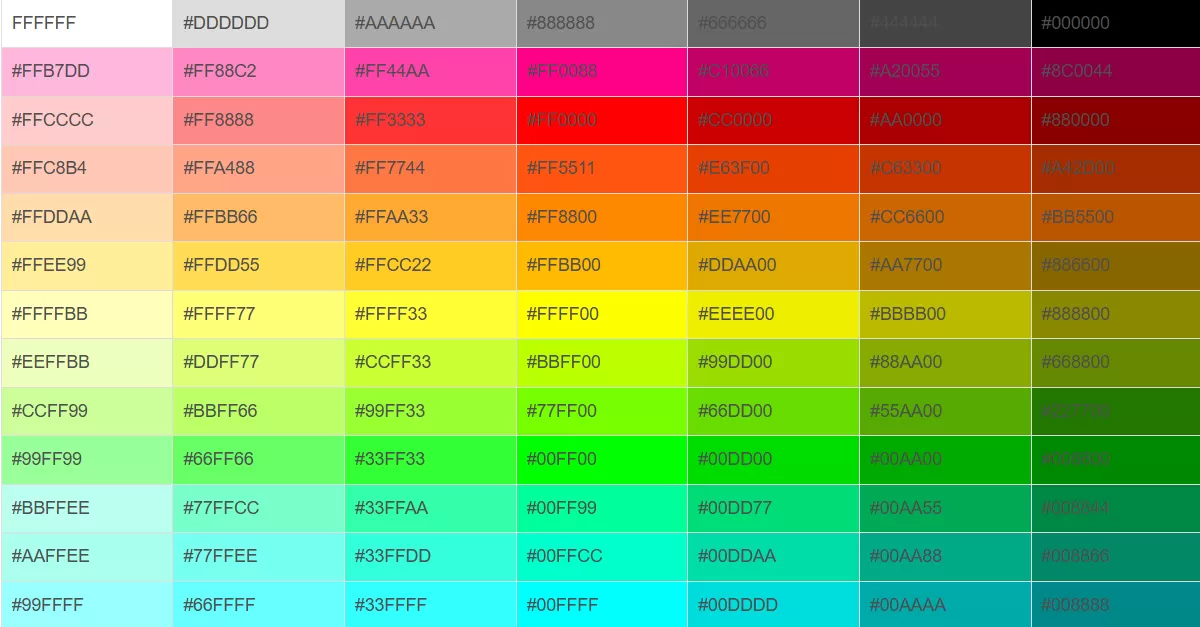 css颜色代码对照-阿布贝克尔